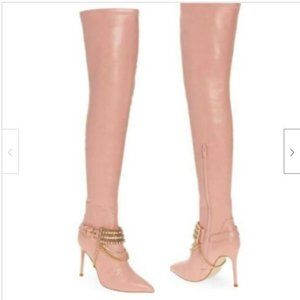 NEW JEFFREY CAMPBELL Arsenic Over the Knee Pointed Toe Boot SZ 8